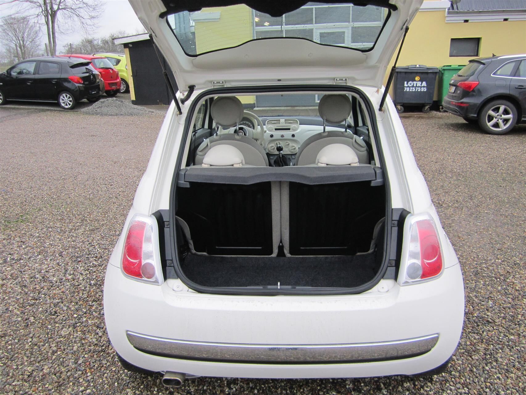 Hvid Fiat 500 fra 2011