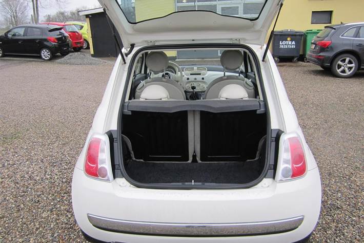 Hvid Fiat 500 fra 2011