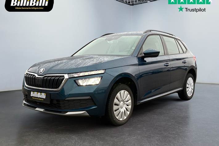 Blå Skoda Kamiq fra 2020 set udefra
