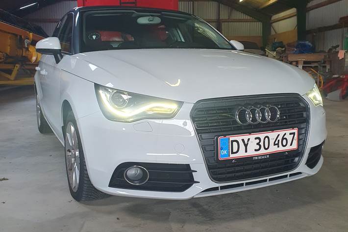 Hvid Audi A1 Sportback fra 2012