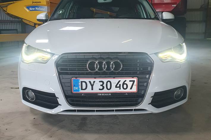 Hvid Audi A1 Sportback fra 2012