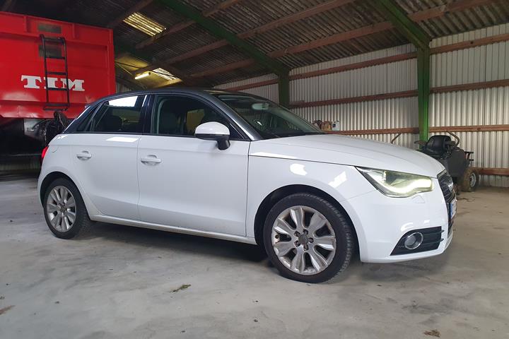 Hvid Audi A1 Sportback fra 2012