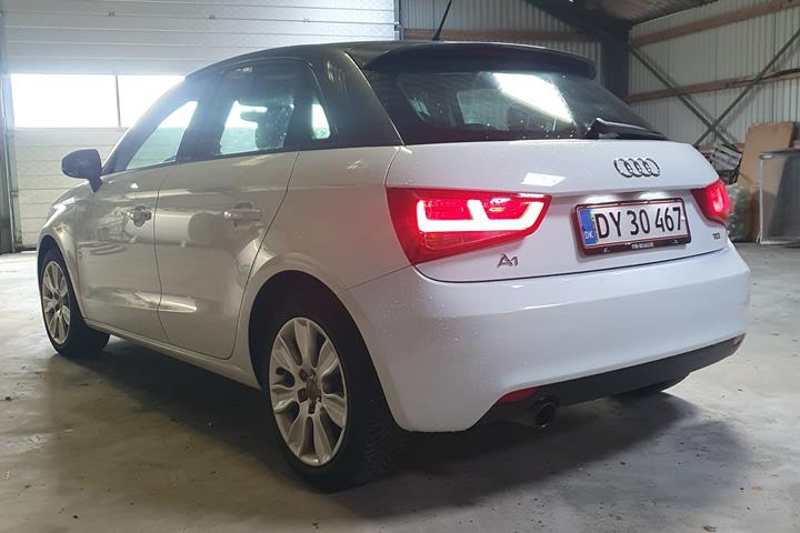 Hvid Audi A1 Sportback fra 2012