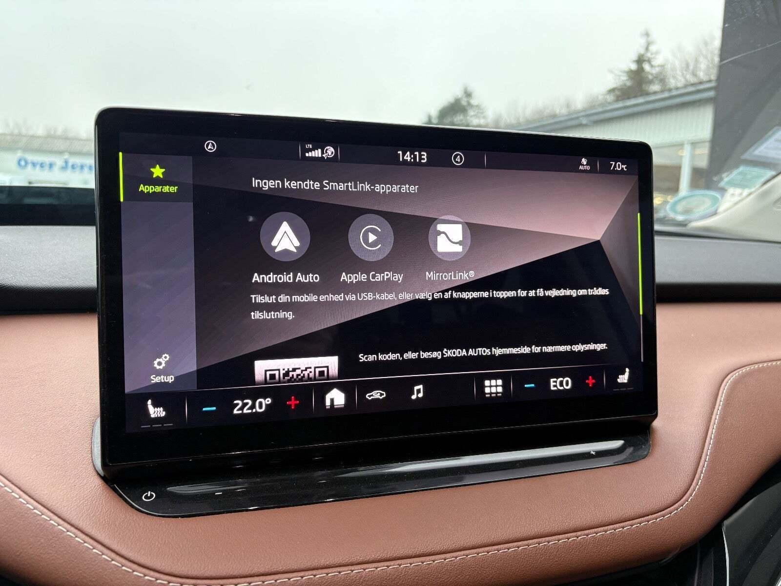 Blå Skoda Enyaq fra 2021