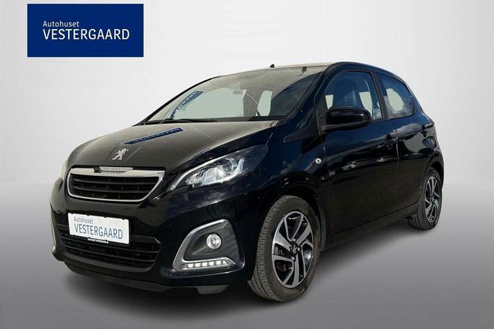 Sort Peugeot 108 fra 2019 set udefra