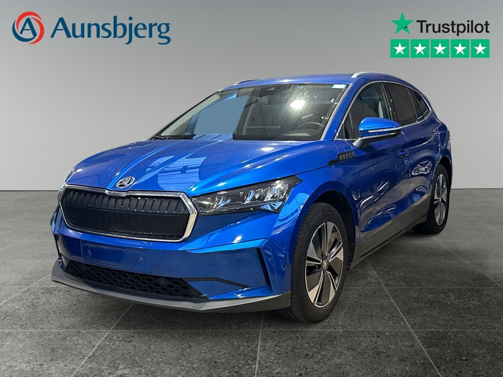 Blå Skoda Enyaq fra 2023