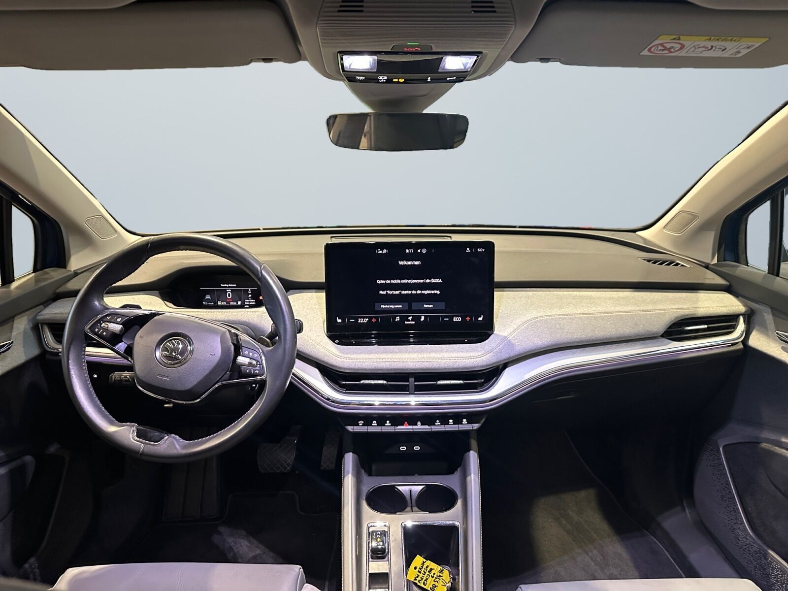 Blå Skoda Enyaq fra 2023