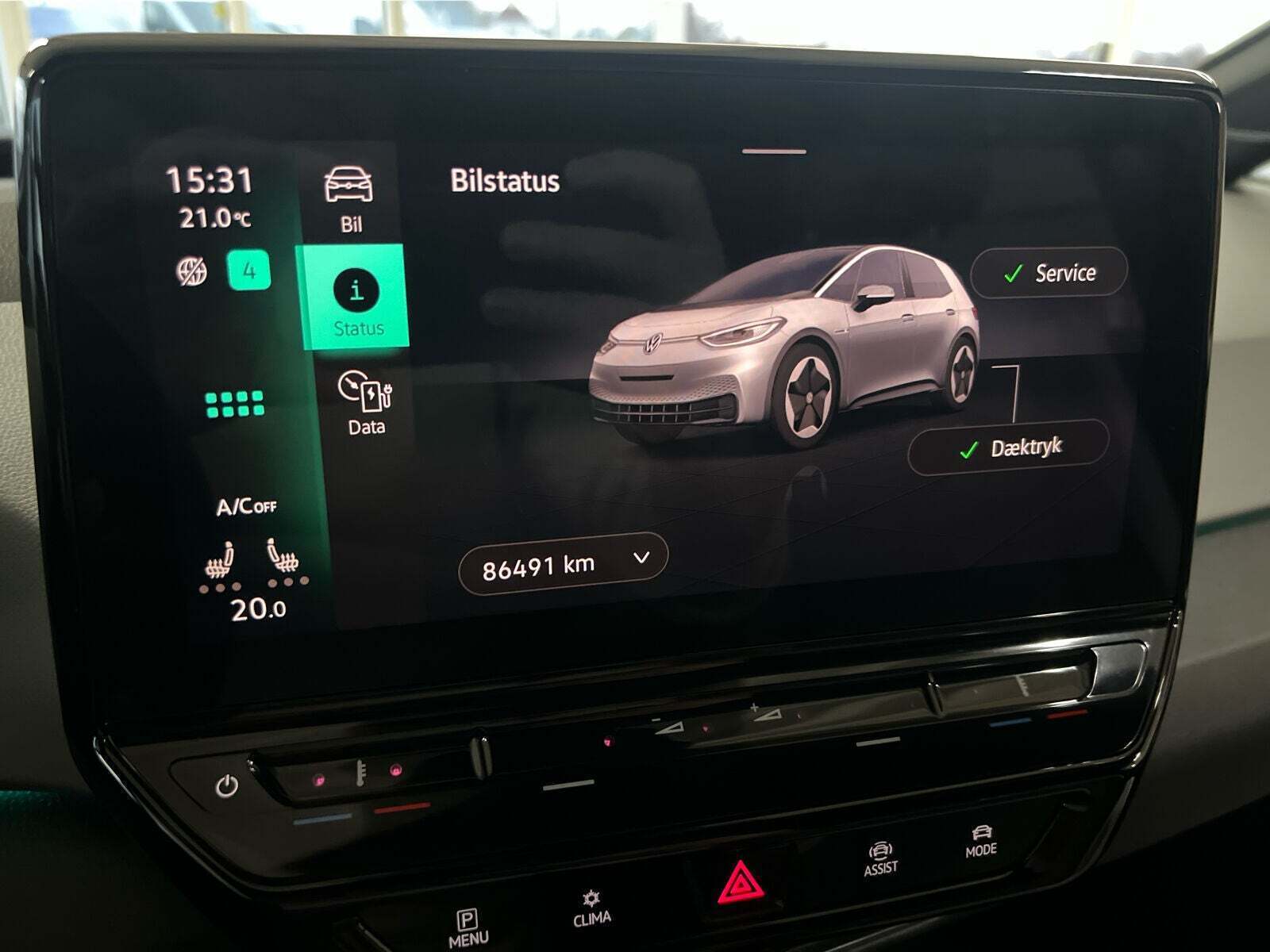 Hvid VW ID.3 fra 2021