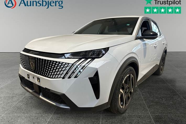 Hvid Peugeot e-3008 fra 2024 set udefra
