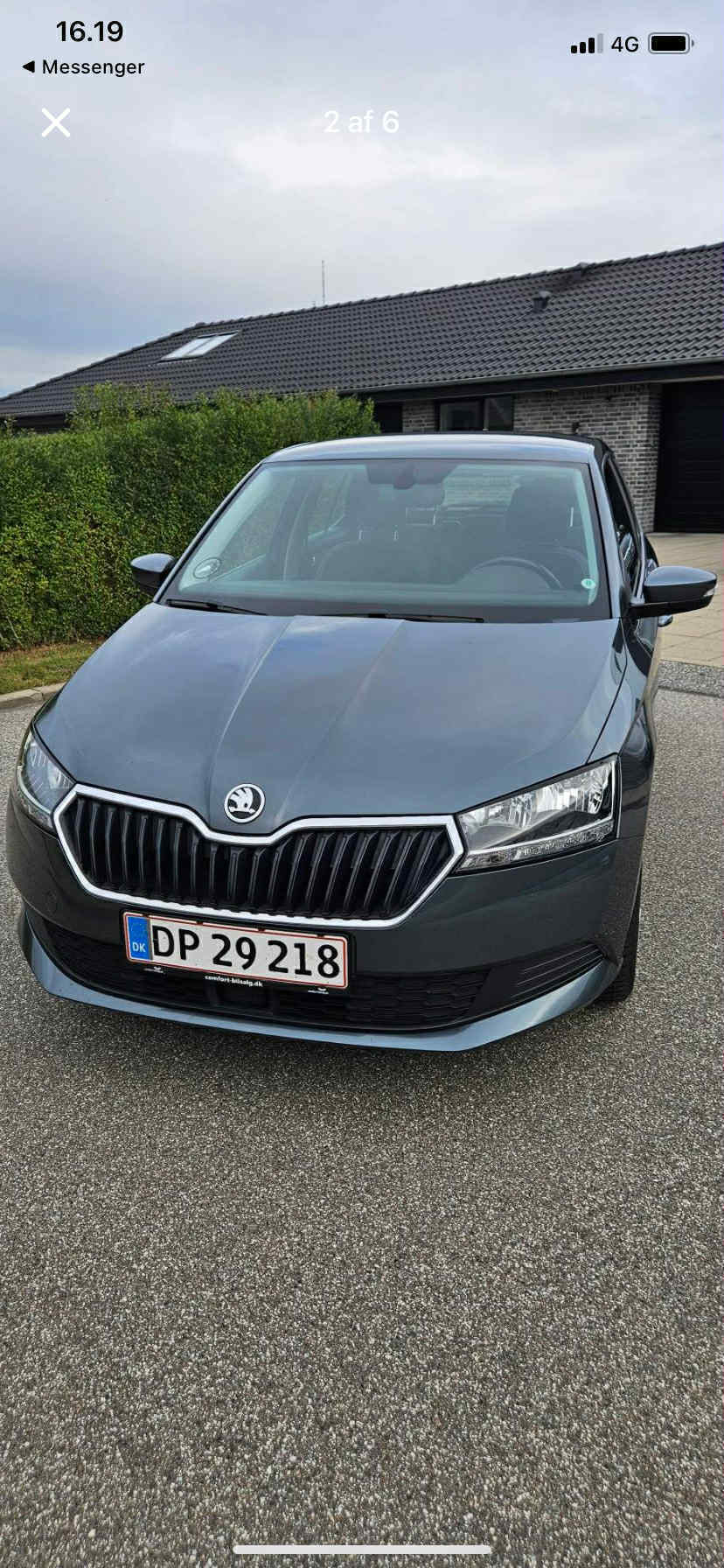 Grå Skoda Fabia fra 2018