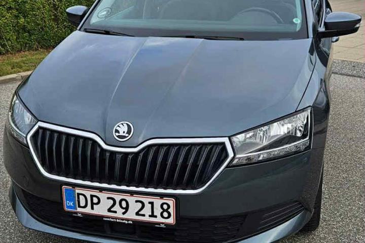 Grå Skoda Fabia fra 2018