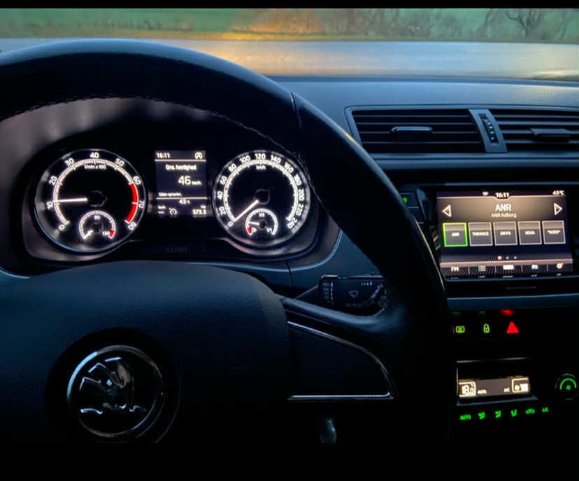 Grå Skoda Fabia fra 2018