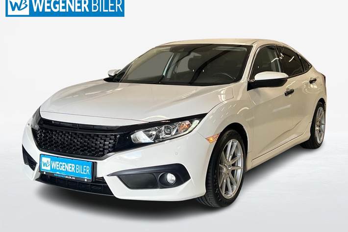 Hvid Honda Civic fra 2017 set udefra