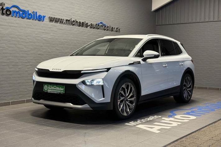 Hvid Skoda Elroq fra 2025 set udefra