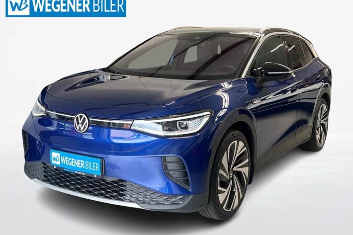 Blå VW ID.4 fra 2021 set udefra
