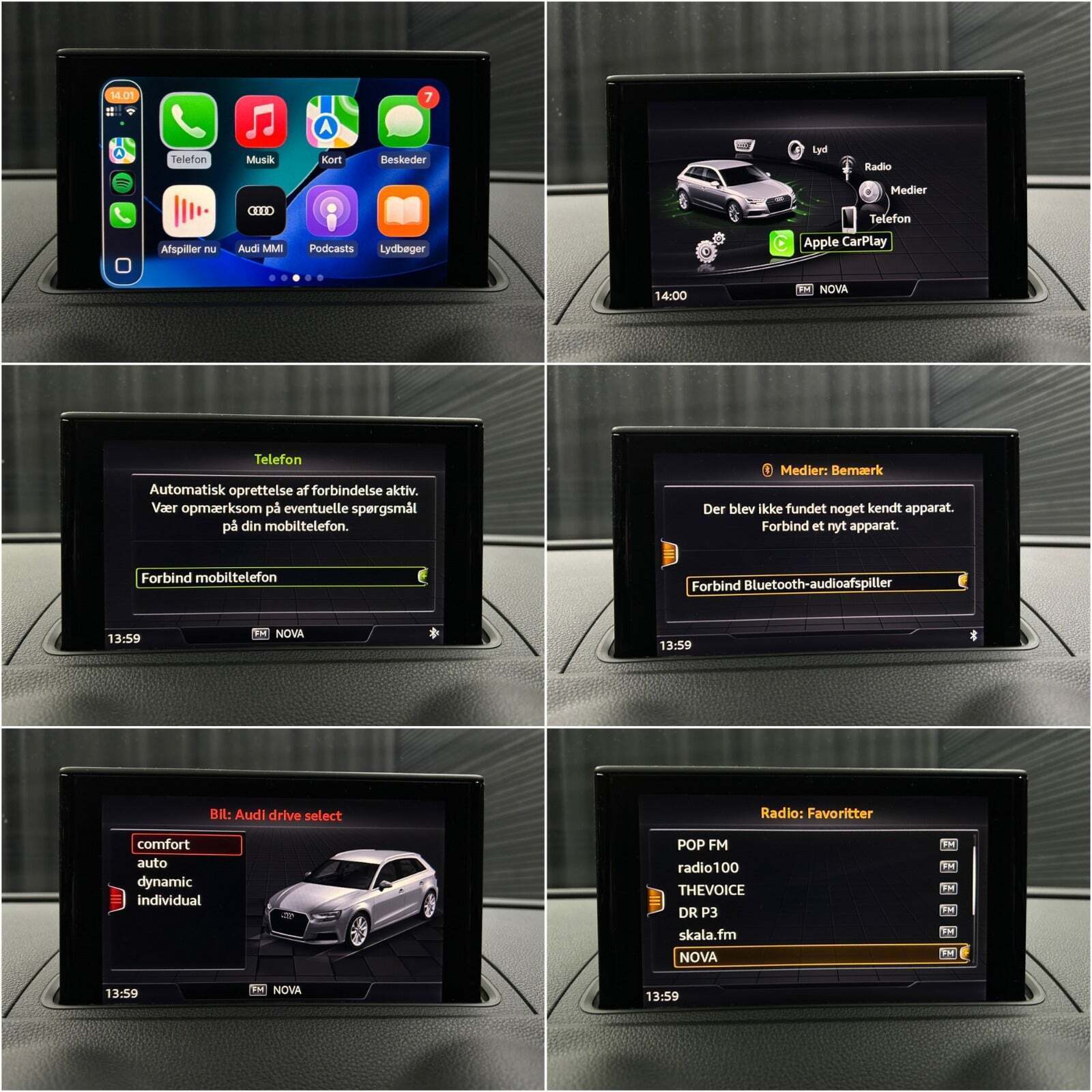 Sort Audi A3 fra 2018