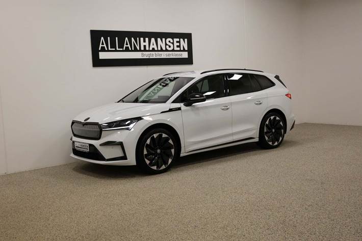 Hvid Skoda Enyaq fra 2022