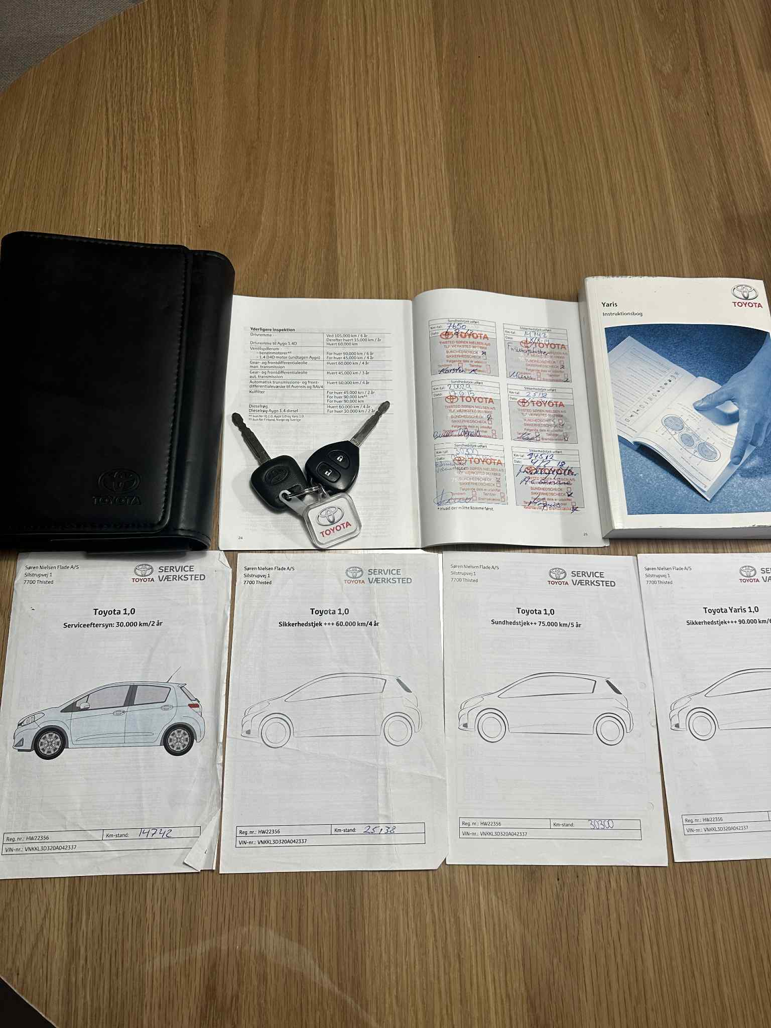 Hvid Toyota Yaris fra 2012