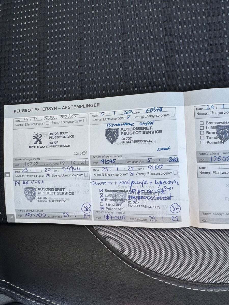 Blå Peugeot 2008 fra 2018