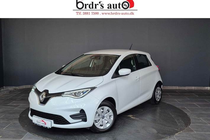Hvid Renault Zoe fra 2020 set udefra
