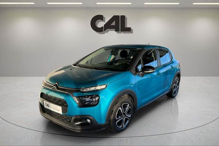 Blå Citroën C3 fra 2021 set udefra