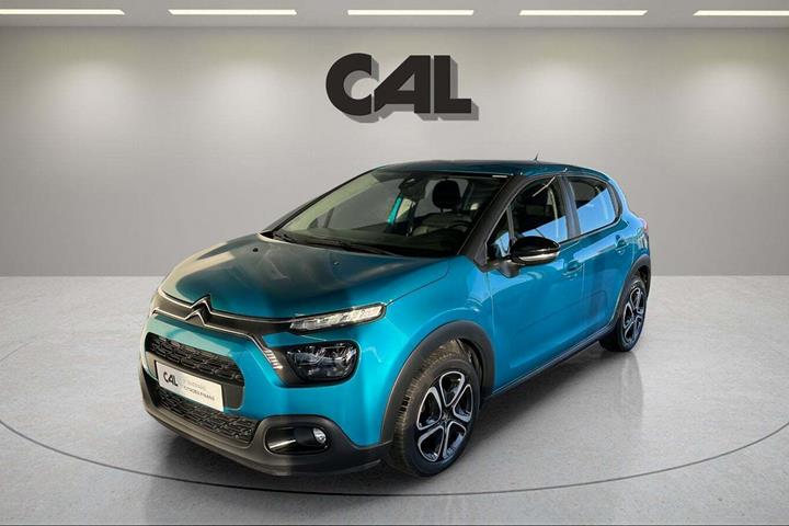 Blå Citroën C3 fra 2021 set udefra