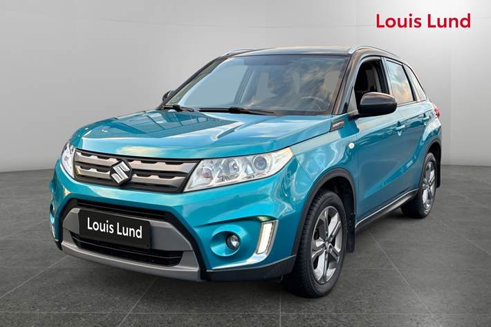 Grøn Suzuki Vitara fra 2015 set udefra