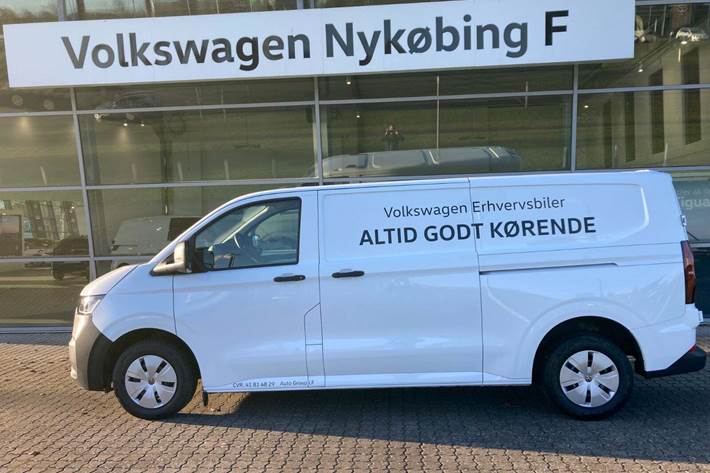 Hvid VW Transporter fra 2025