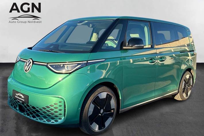 Grøn VW ID.Buzz fra 2024 set udefra