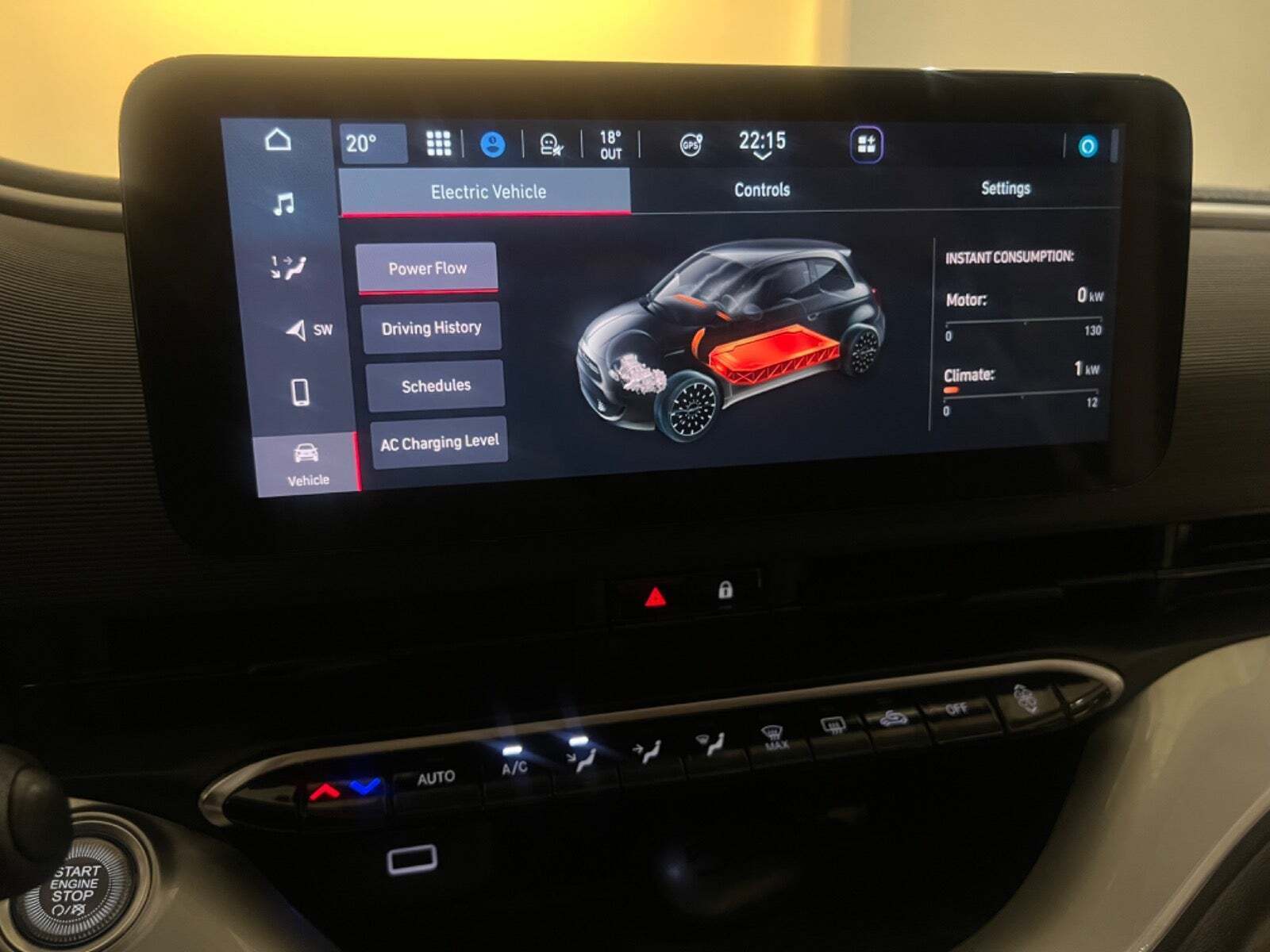 Grå Fiat 500e fra 2022