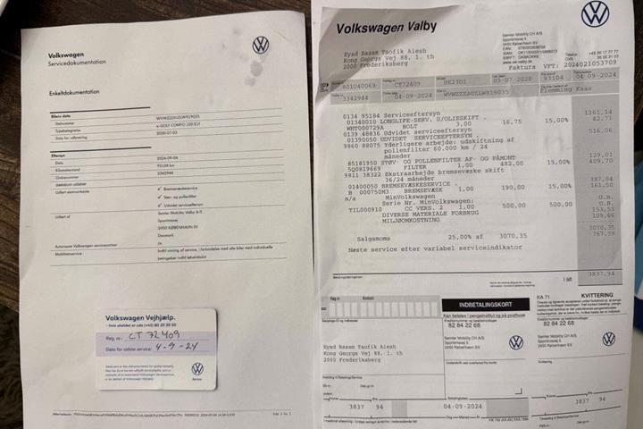 Grå VW e-Golf VII fra 2020