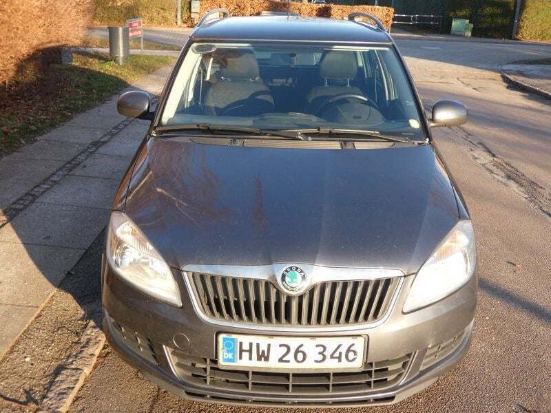 Grøn Skoda Fabia fra 2012
