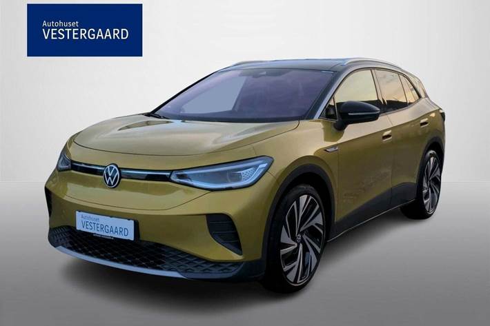 Gul VW ID.4 fra 2021 set udefra