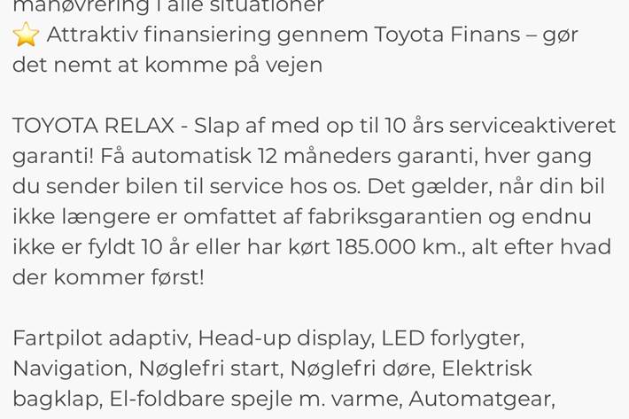 Hvid Toyota Yaris Cross fra 2023