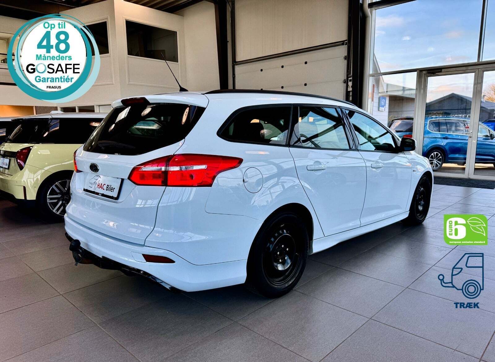 Hvid Ford Focus fra 2017