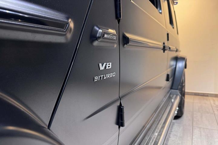 Sort Mercedes G63 fra 2019 set udefra