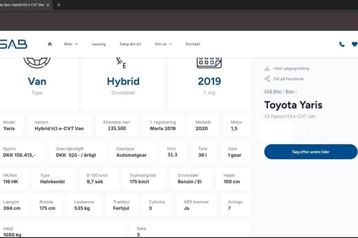 undefined Toyota Yaris fra 2019