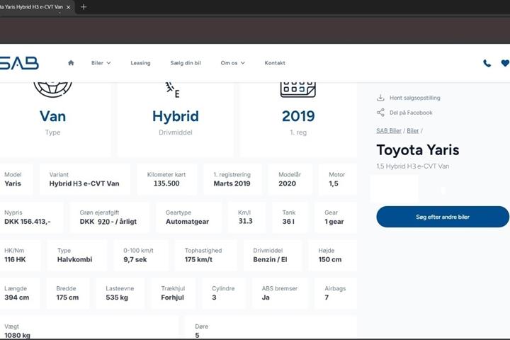 undefined Toyota Yaris fra 2019