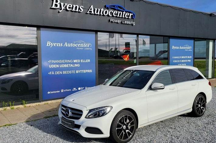 Hvid Mercedes C350 e fra 2016