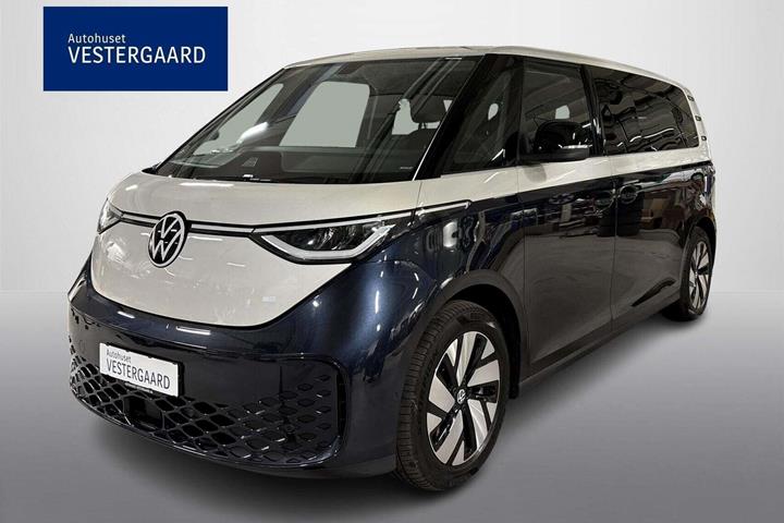 Blå VW ID.Buzz fra 2025 set udefra