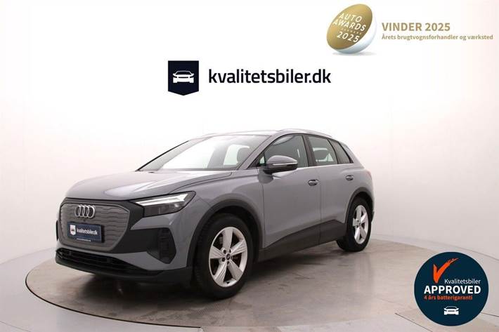 Grå Audi Q4 fra 2021 set udefra