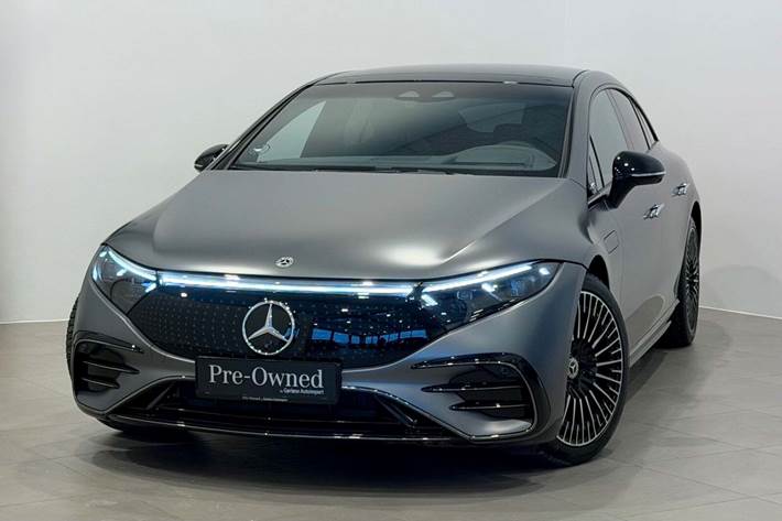 Grå Mercedes EQS580 fra 2022