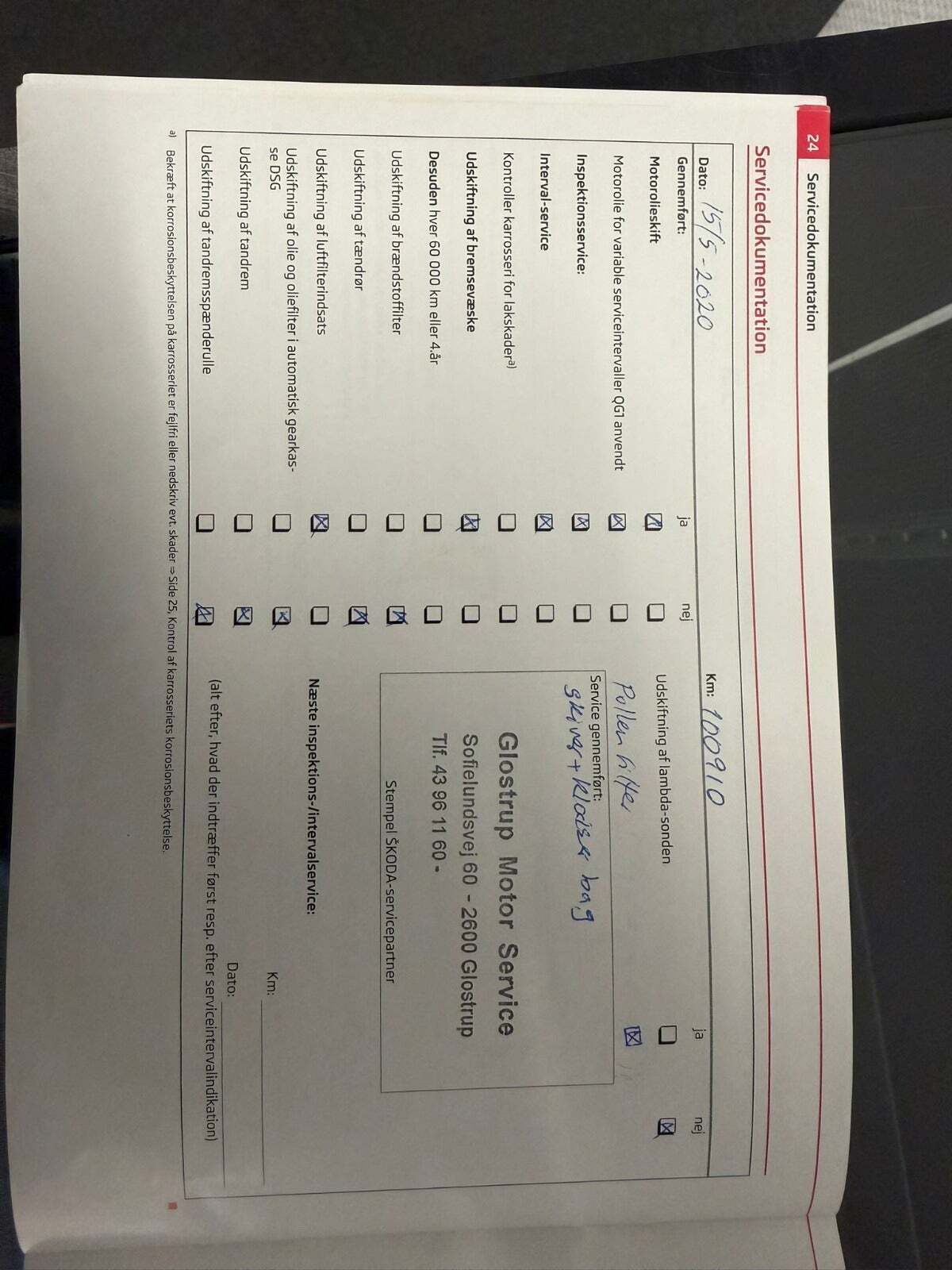 Grøn Skoda Fabia fra 2012