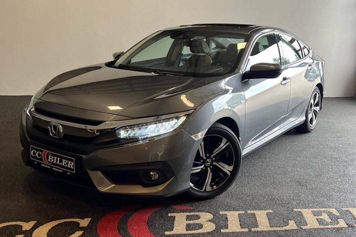 Grå Honda Civic fra 2018 set udefra