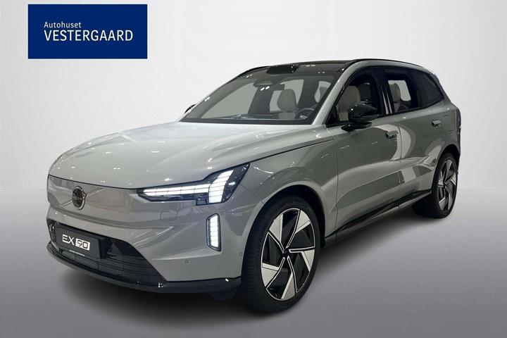 Grå Volvo EX90 fra 2025 set udefra