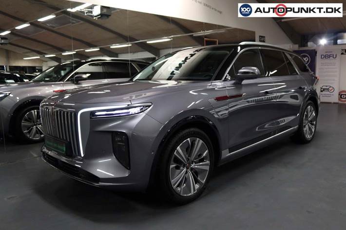 Grå Hongqi E-HS9 fra 2024 set udefra