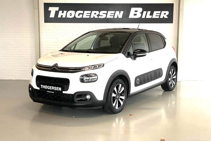 Hvid Citroën C3 fra 2019 set udefra