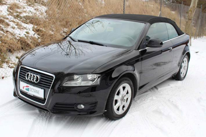 Sort Audi A3 fra 2009 set udefra