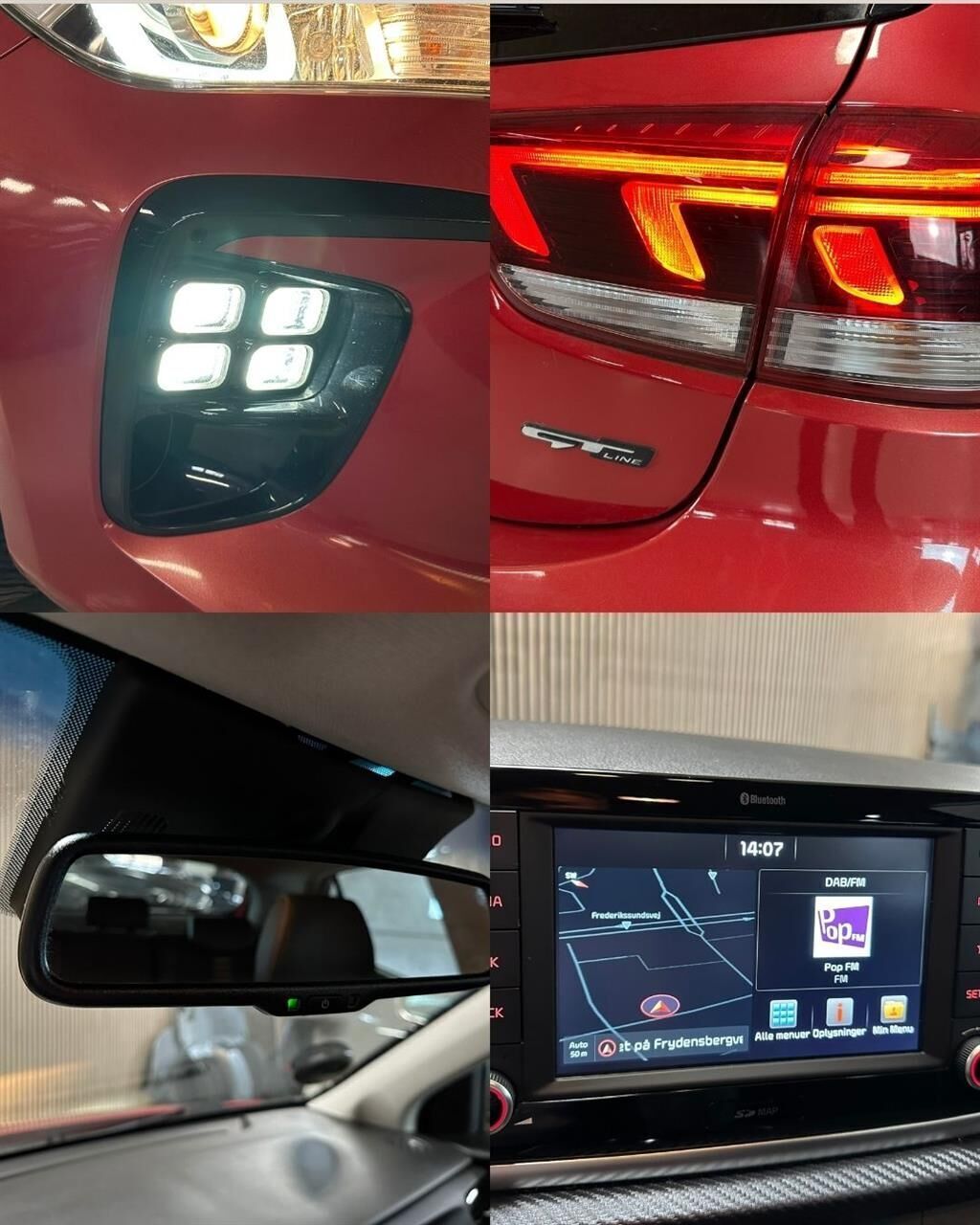 Rød Kia Rio fra 2018