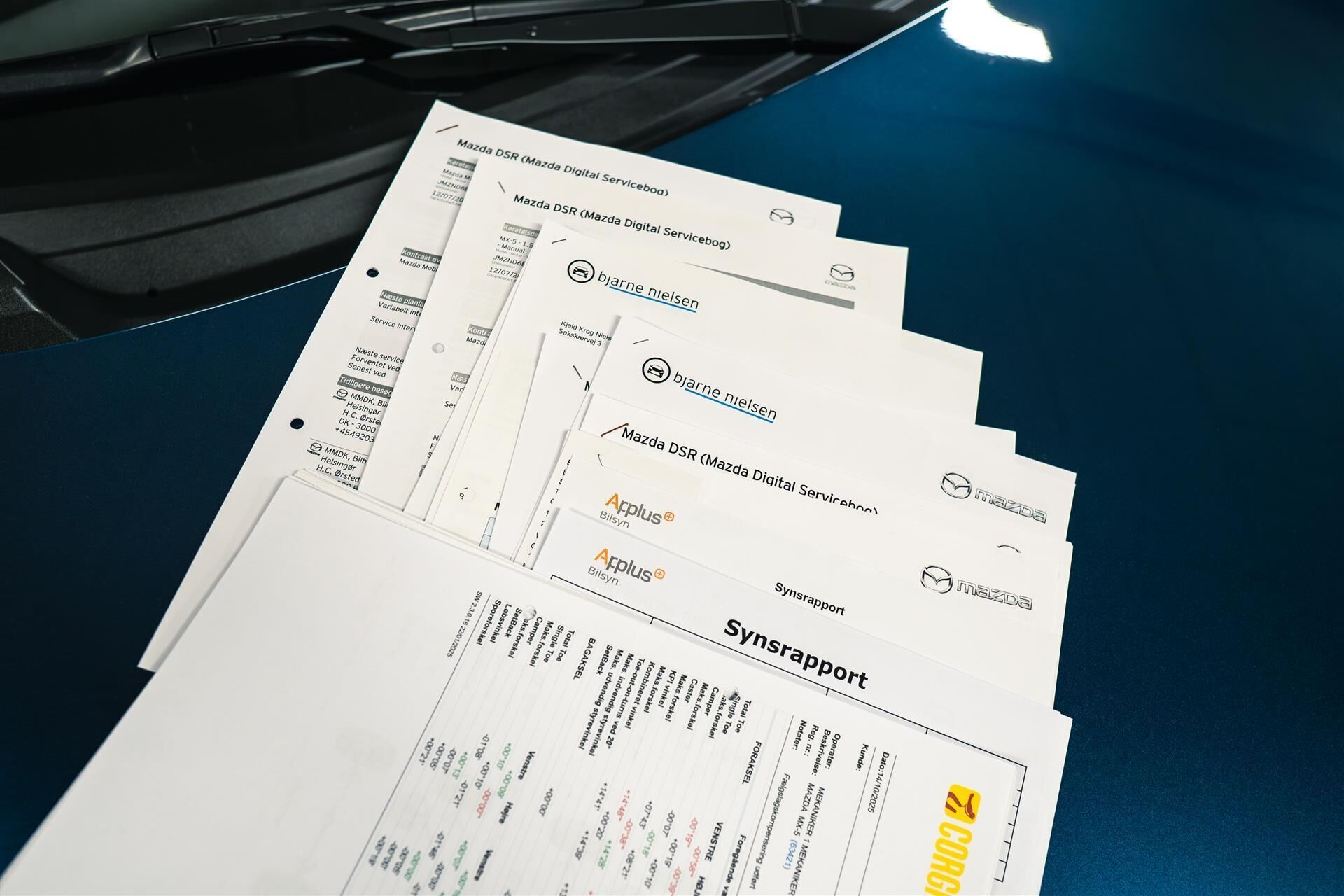 Blå Mazda MX-5 fra 2019